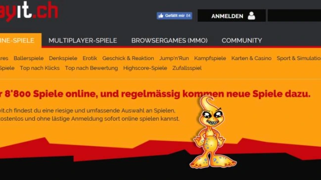 Screenshot der Play-it-Webseite