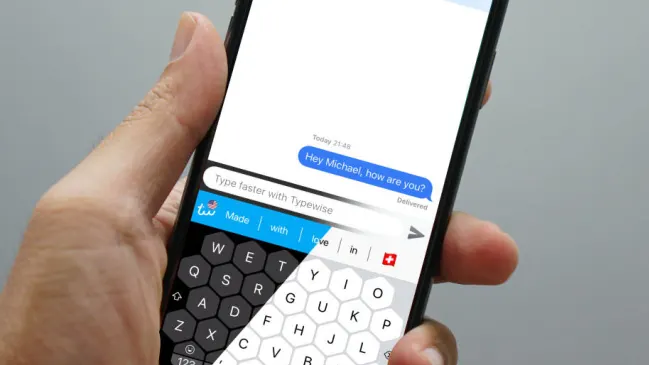 Typewise-App auf einem Smartphone