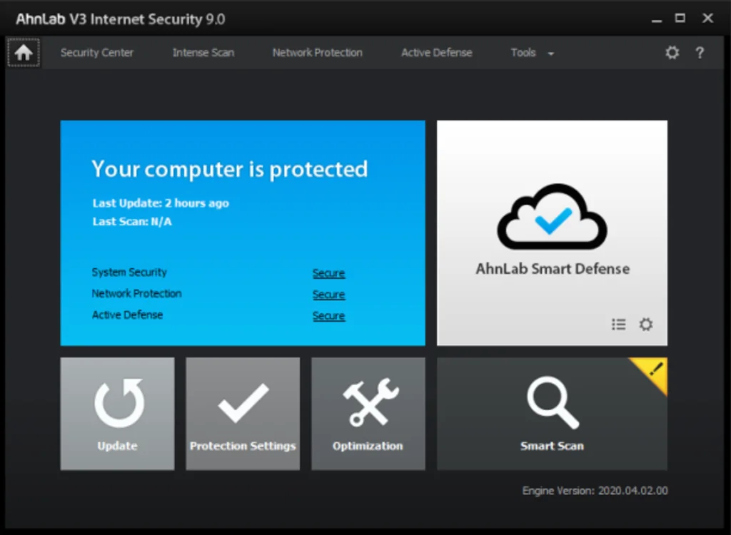 Screenshot AhnLab V3 Internet Security