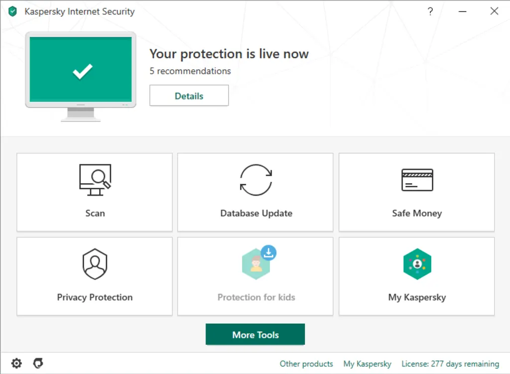 Screenshot Kaspersky Internet Security