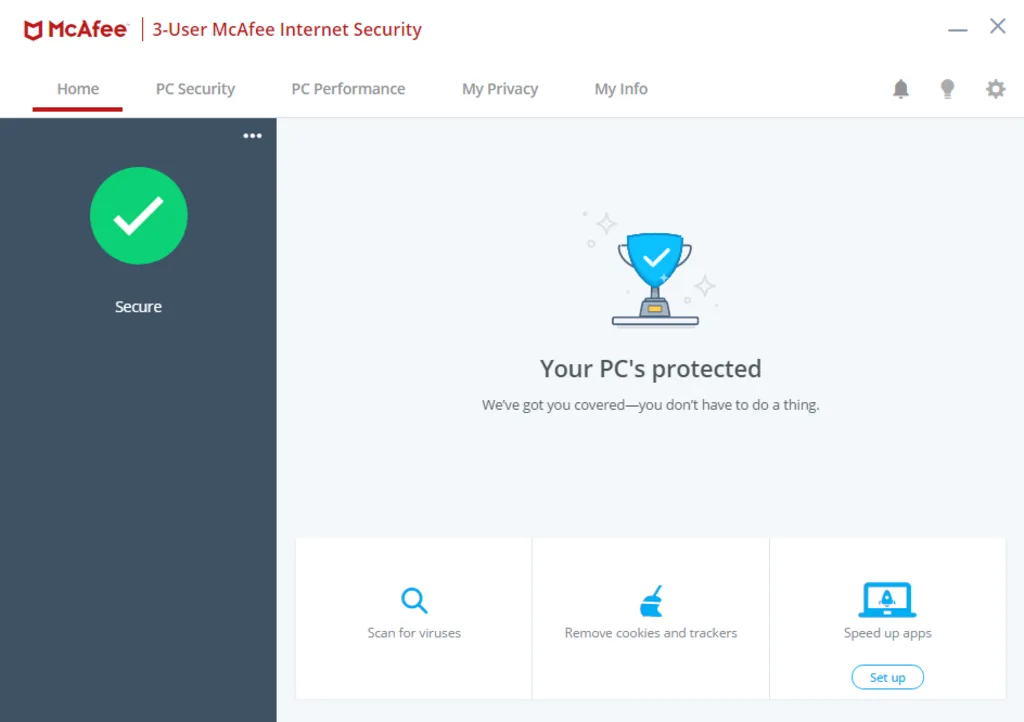 Screenshot McAfee Total Protection