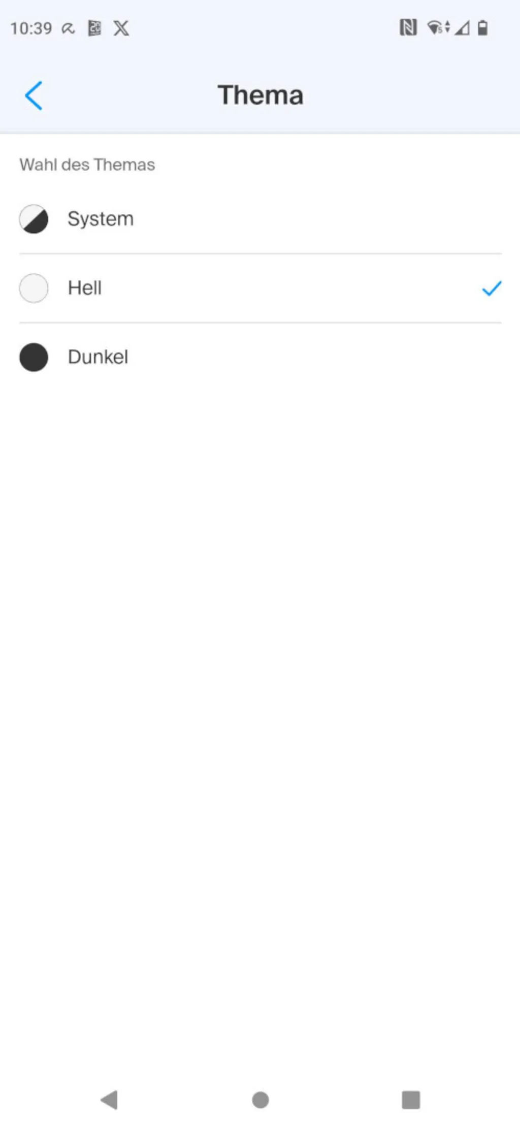 Darstellungs-Optionen in der App