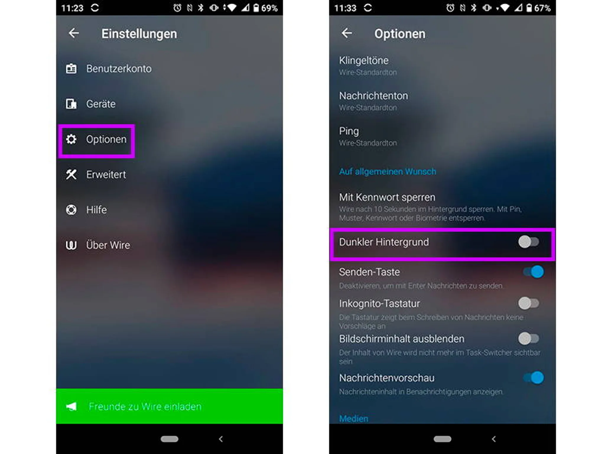 Screenshots Tune-In-App
