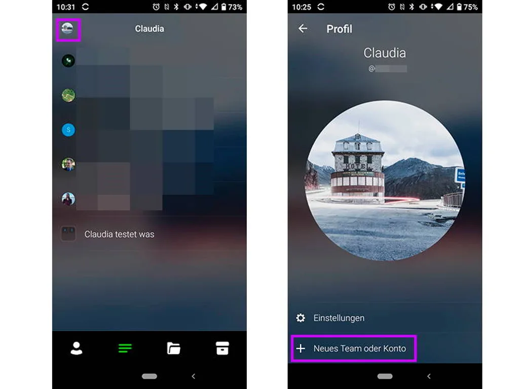 Screenshots Tune-In-App