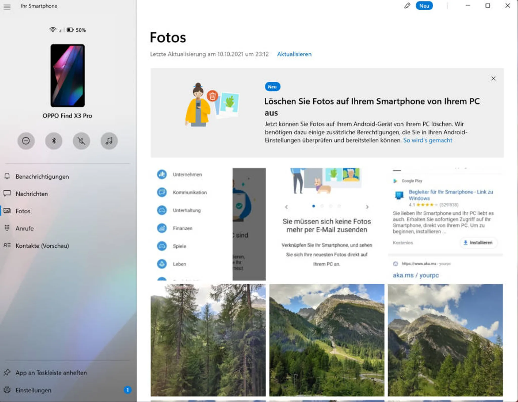 Screenshots Tune-In-App