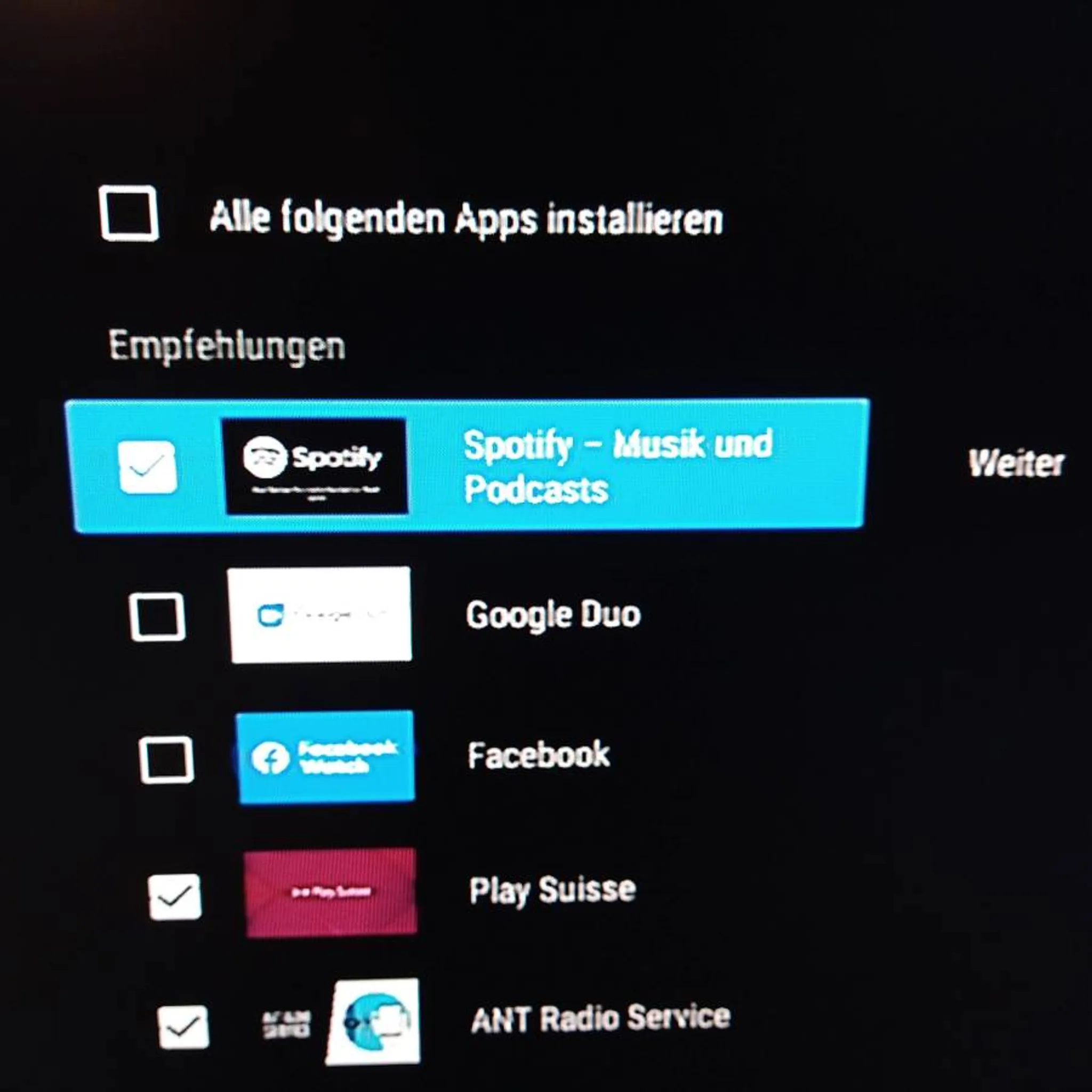 Screenshots Tune-In-App