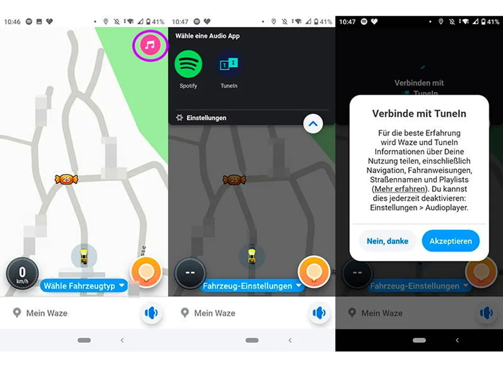 Screenshots Tune-In-App