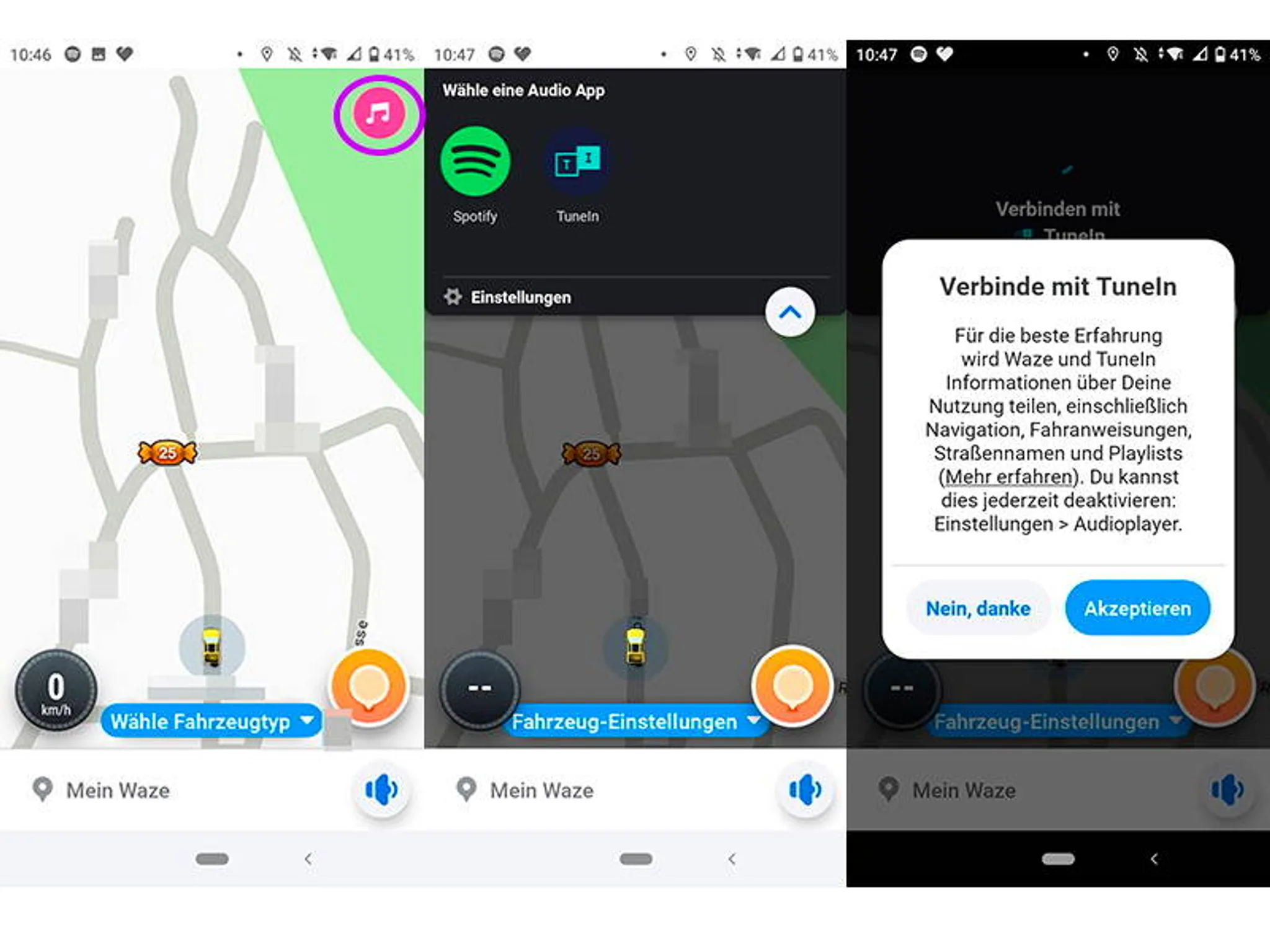 Screenshots Tune-In-App