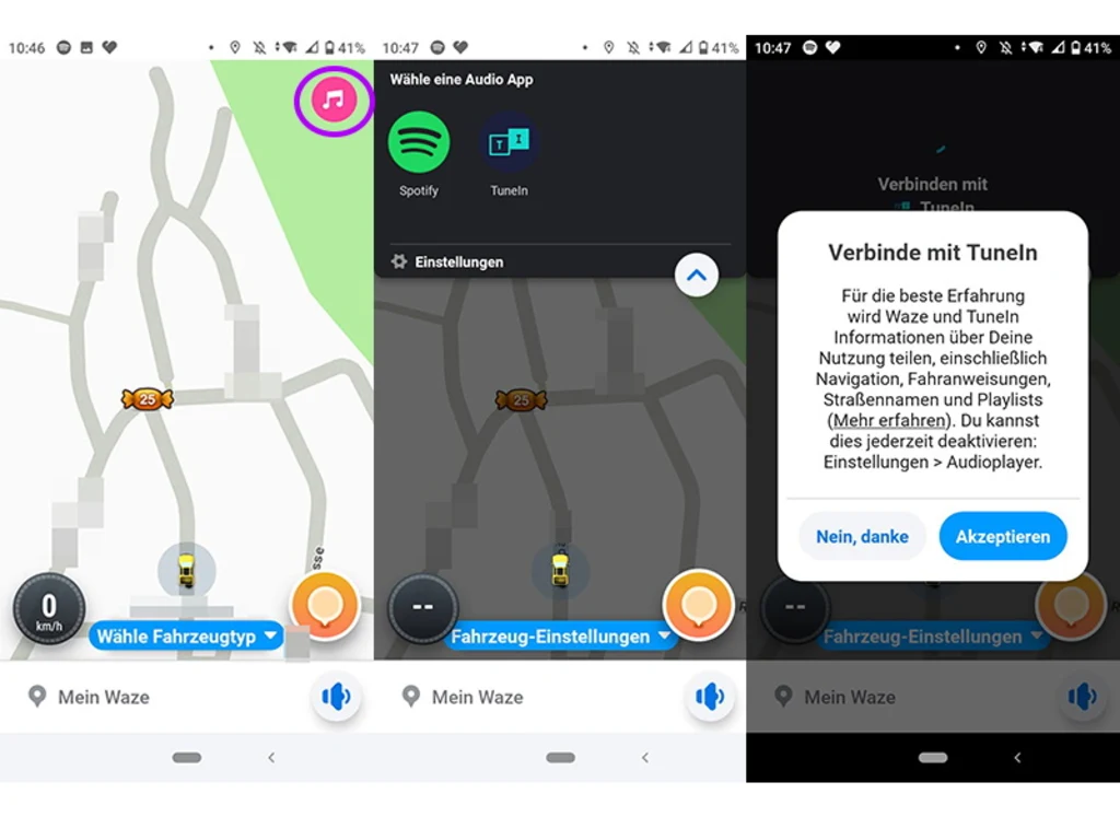 Screenshots Tune-In-App