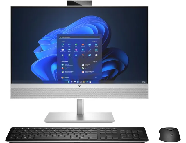 Der HP-All-in-One Elite One mit Maus und Tastatur