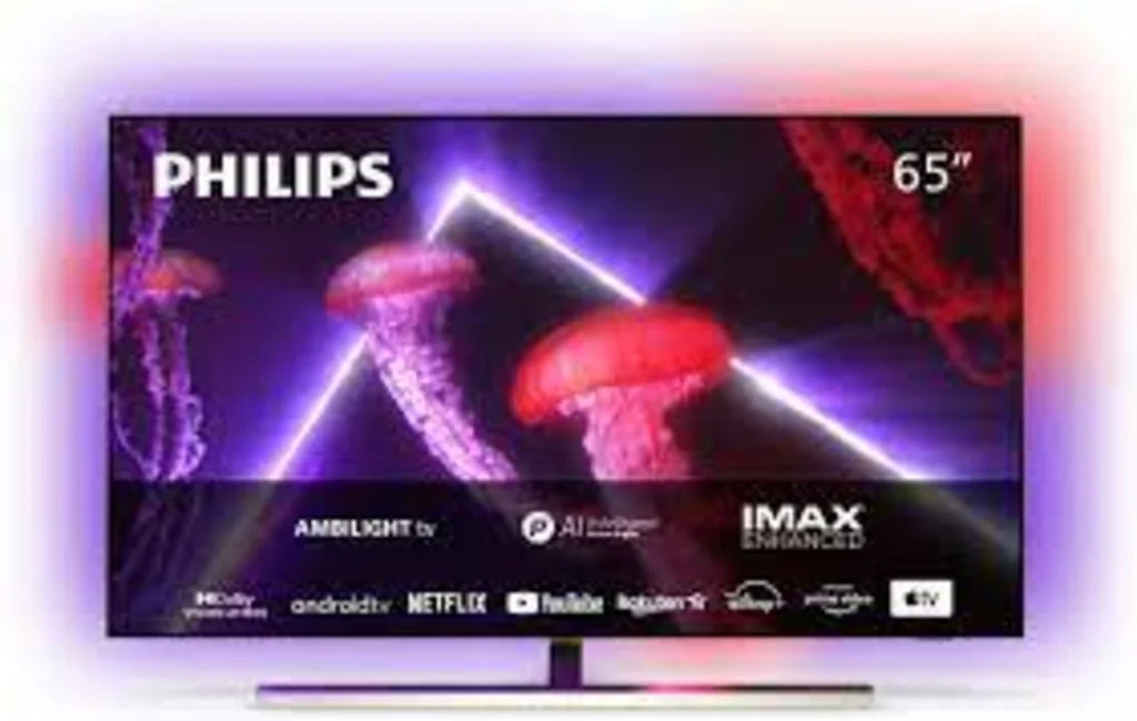 Ein Philips Fernseher des Typs 65 OLED 807