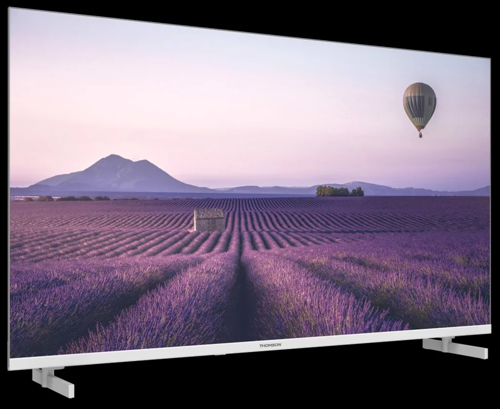 Nochmals ein Smart-TV, aus einer seitlichen Perspektive