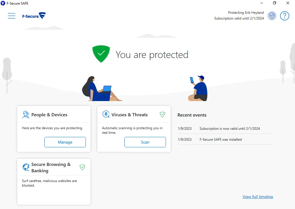 Screenshot F-Secure SAFE