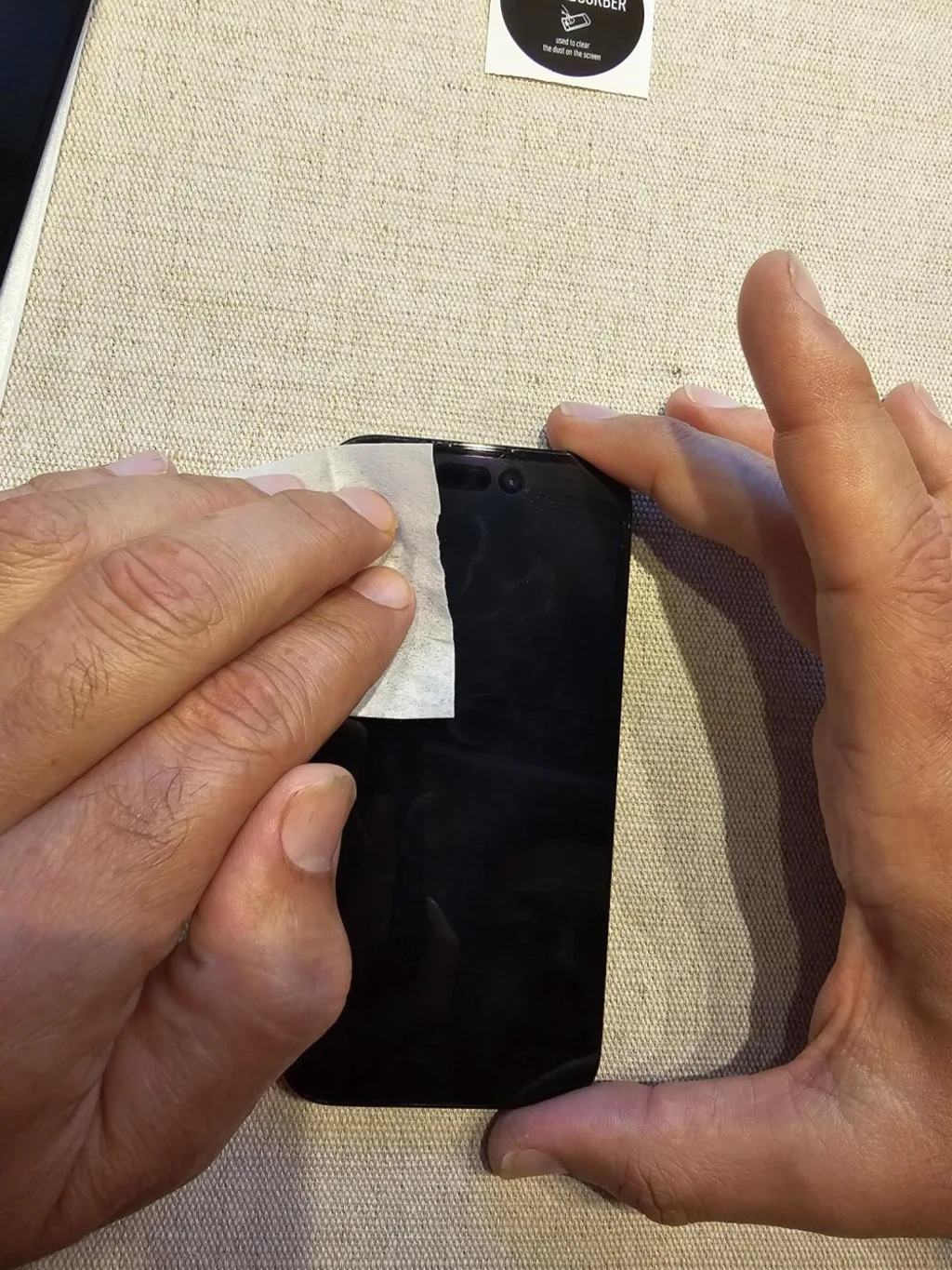 Putzen des Bildschirms