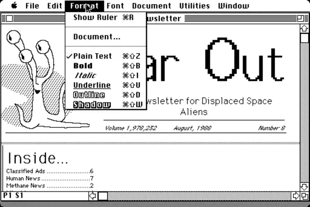 Microsoft Word for Mac 4.0 Document Editor (1990)