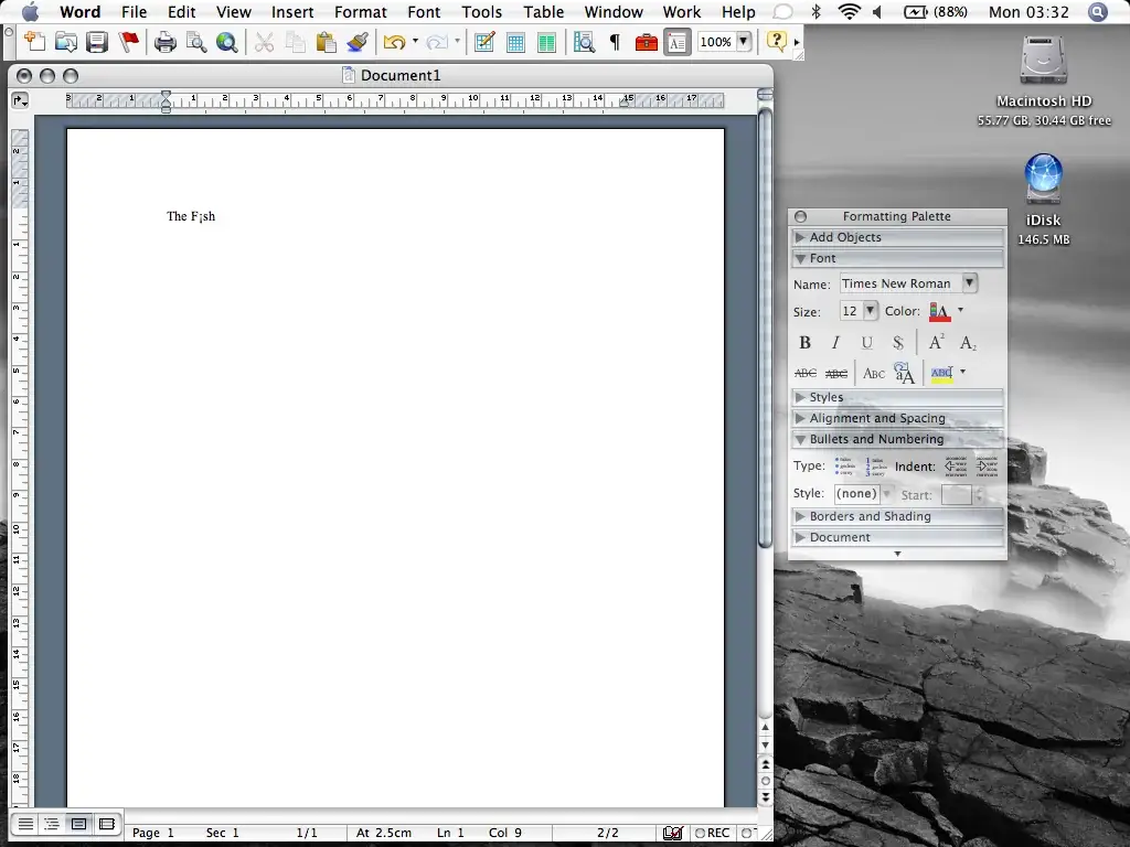 Microsoft Word 2004 for Mac Document Editing (2004)