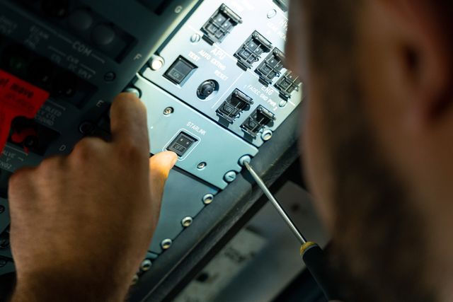 Starlink-Modul im Flugzeug
