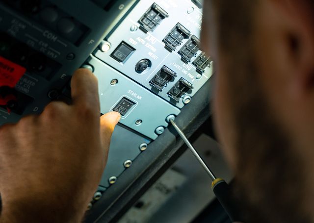 Starlink-Modul im Flugzeug