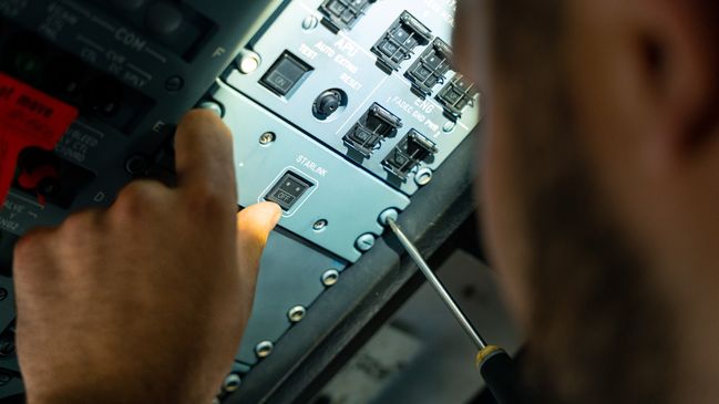 Starlink-Modul im Flugzeug