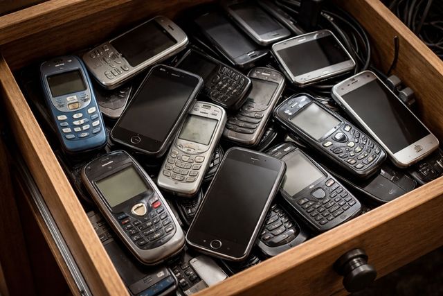Alte Handys und Smartphones