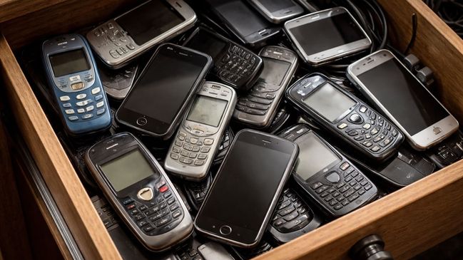 Alte Handys und Smartphones