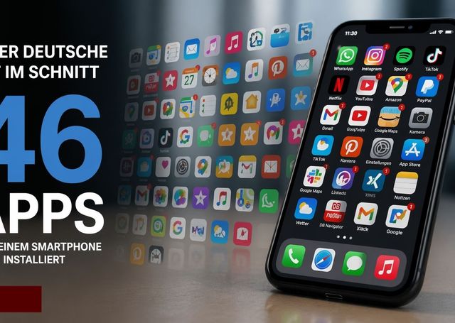 Anzahl der Apps auf deutschen Smartphones