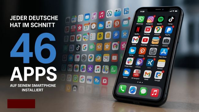 Anzahl der Apps auf deutschen Smartphones