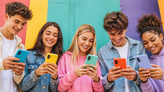 Bunte Smartphones