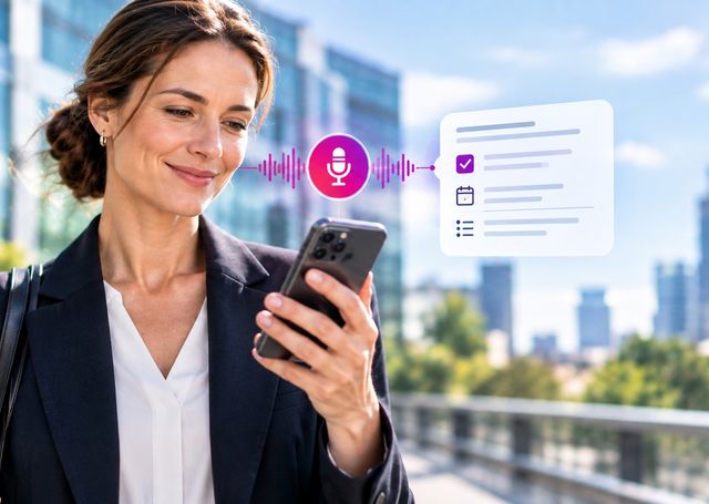 Businessfrau mit Smartphone