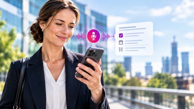 Businessfrau mit Smartphone