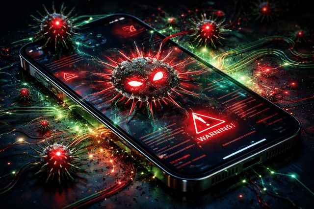 Virus auf dem Smartphone