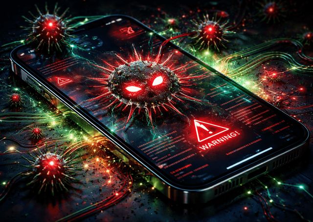 Virus auf dem Smartphone