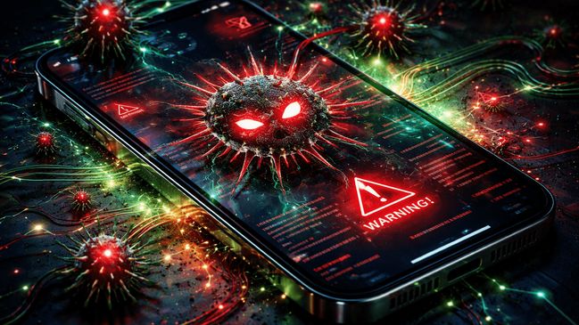 Virus auf dem Smartphone
