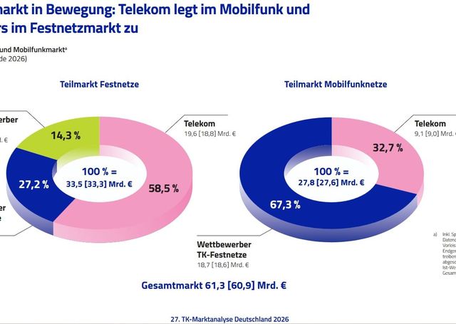 Umsatzanteile im deutschen TK-Markt