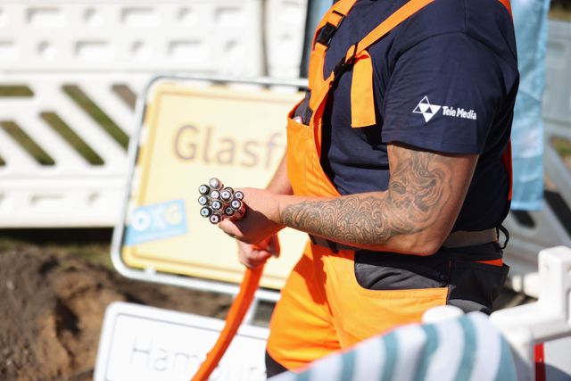 Glasfaserverlegung