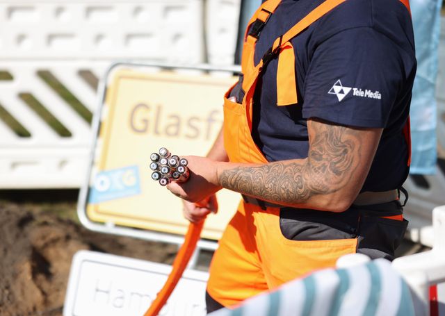 Glasfaserverlegung
