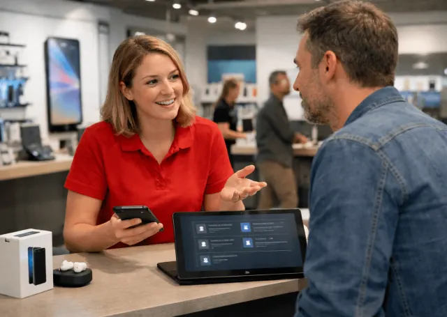 Verkaufsgespräch im Shop