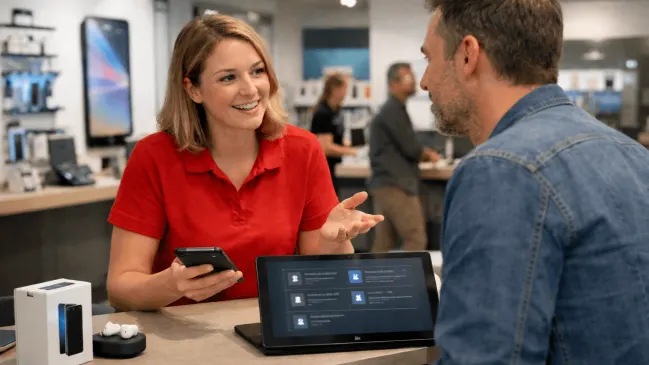 Verkaufsgespräch im Shop