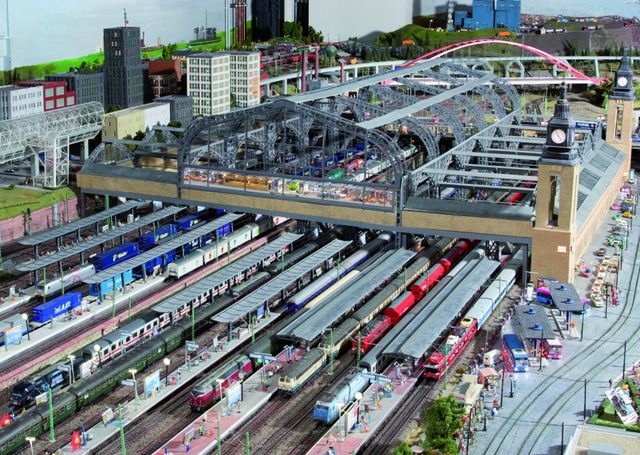 Modelleisenbahnanlage im Miniatur Wunderland Hamburg
