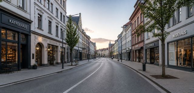 leere Einkaufsstraße