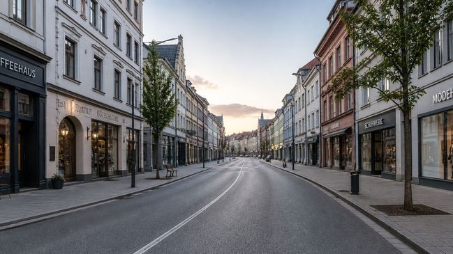 leere Einkaufsstraße