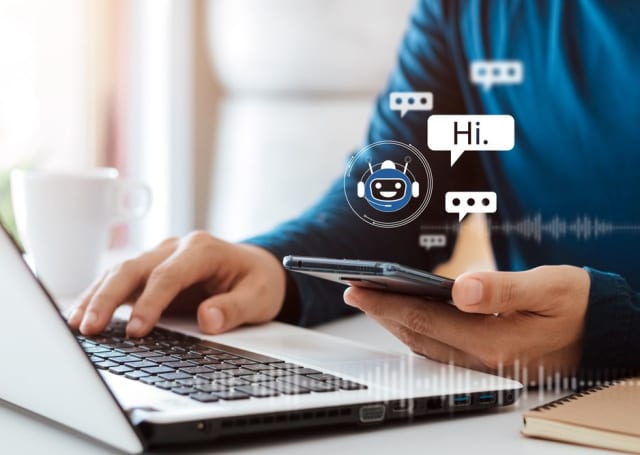 Chatbot auf dem Notebook