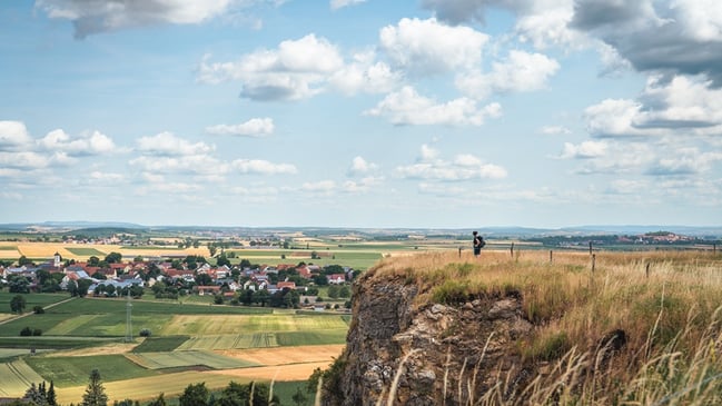Drohnenblick auf das Schloss Allstedt