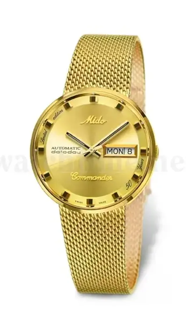 Mido Commander Ltd edt PVD Gold