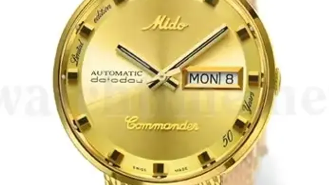 Mido Commander Ltd edt PVD Gold