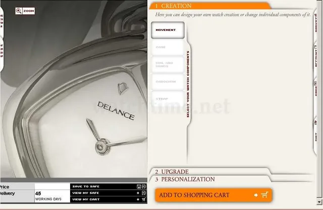 Uhrenkonfigurator von Delance