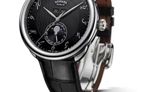 Die Arceau Grande Lune mit schwarem Zifferblatt