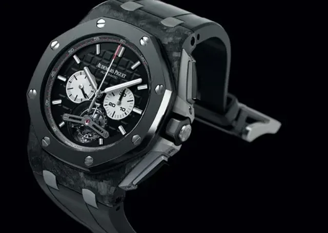 Der Royal Oak Offshore Selfwinding Tourbillon Chronograph der Manufaktur Audemars Piguet (209.800 Euro)