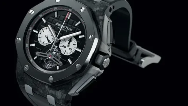 Der Royal Oak Offshore Selfwinding Tourbillon Chronograph der Manufaktur Audemars Piguet (209.800 Euro)