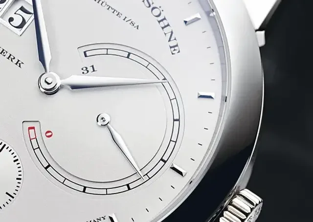 Rekordverdächtig: Gangreserveanzeige der Lange 31 mit einem ganzen Monat Gangreserve